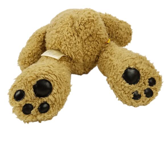 Build A Bear BAB Tan Curly Bear Plush Stuffed Animal Toy Faux Leather Paws Vtg - Picture 4 of 8